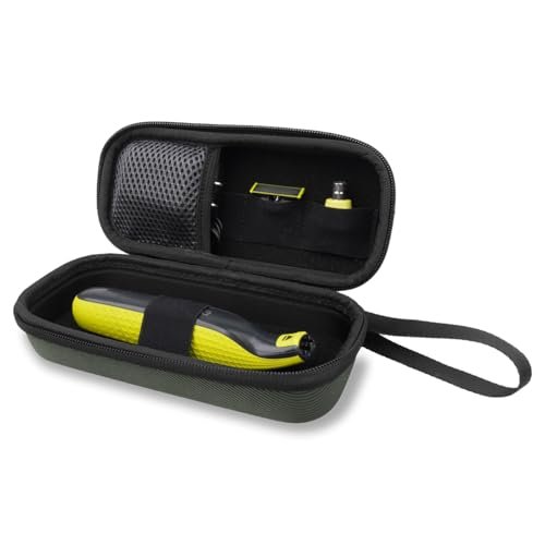 Gaocthiy Travel Case for Philips Norelco One Blade Trimmers - Portable Hard EVA Carrying Bag for Replacement Heads & Accessories, Compatible with QP2520, QP2630, QP6510, QP6520, QP653 (Green) - görsel 2