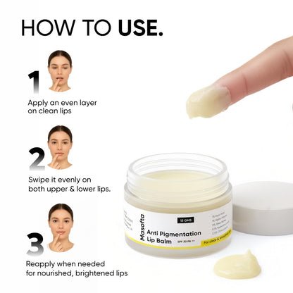 Masofta Shea Butter Lip Balm with Kojic Acid, Alpha Arbutin & SPF 30 PA++ - 0.53 oz Avelisse
