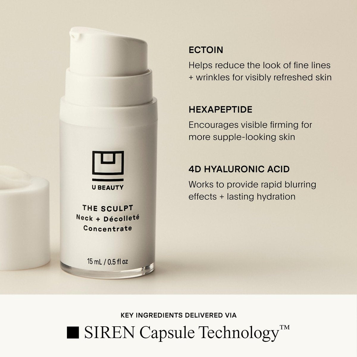 U Beauty The SCULPT Neck + Décolleté Concentrate - Firming & Lifting Treatment, 1 Fl Oz Avelisse