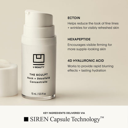 U Beauty The SCULPT Neck + Décolleté Concentrate - Firming & Lifting Treatment, 1 Fl Oz Avelisse