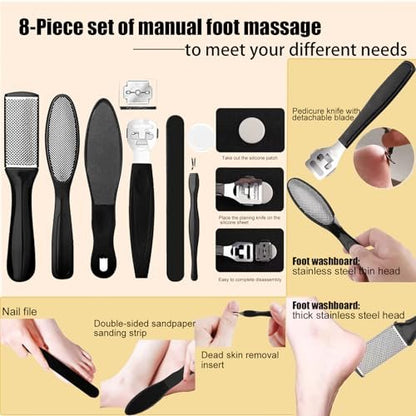 Darmave™ Electric Foot Callus Remover - Smooth Pedicure Wand with 60 Sanding Pads, Foot Scrubber File for Cracked Heels, Rose Gold/Black Avelisse