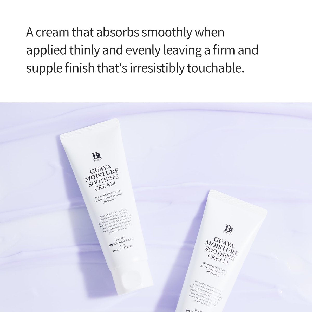 BENTON Guava Moisture Soothing Cream - Korean Skin Care for Dry & Sensitive Skin, 2.7 Fl Oz - görsel 5