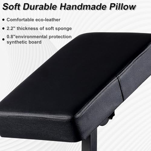 Adjustable Tattoo Arm Rest Stand with PU Leather Thicken Sponge Pillow - Strong Stability Base for Tattoo Equipment, Black Avelisse