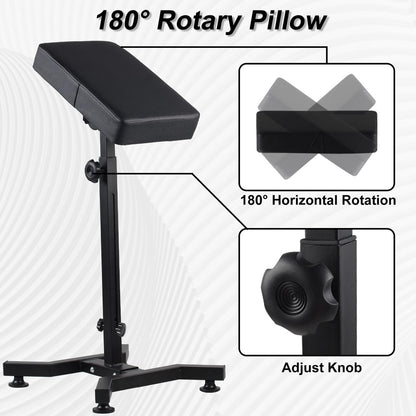 Adjustable Tattoo Arm Rest Stand with PU Leather Thicken Sponge Pillow - Strong Stability Base for Tattoo Equipment, Black Avelisse