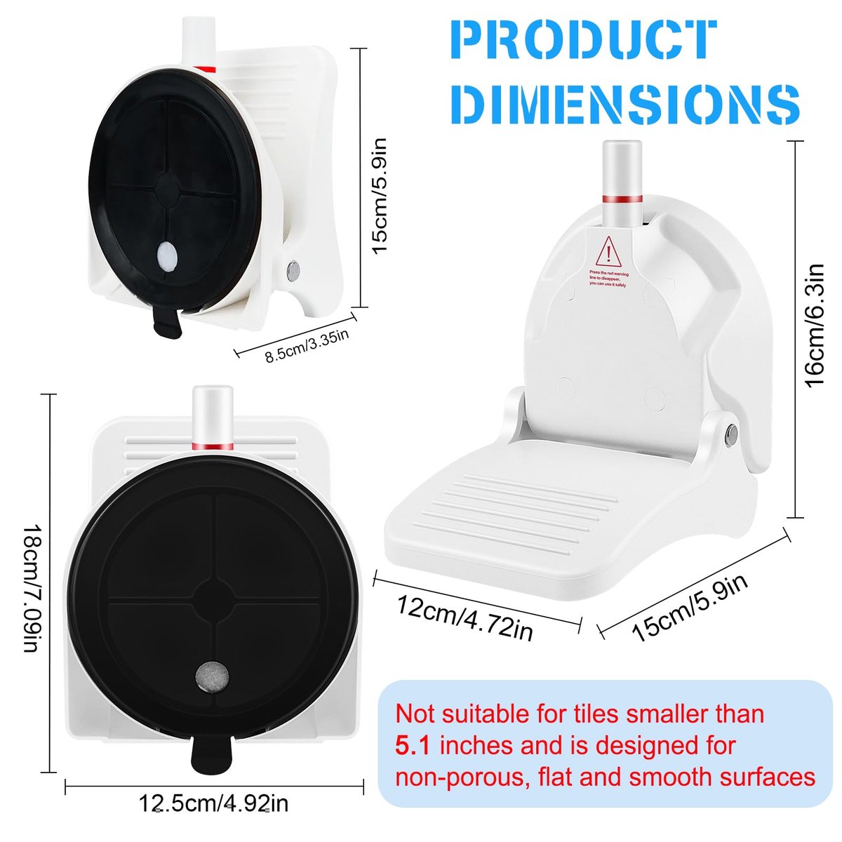 Foldable Shower Foot Rest with Suction Cup for Shaving Legs - Anti-Slip Shower Pedal for Pregnant Women & Back Pain Sufferers - Reduce Body Strain & Bending Over Avelisse