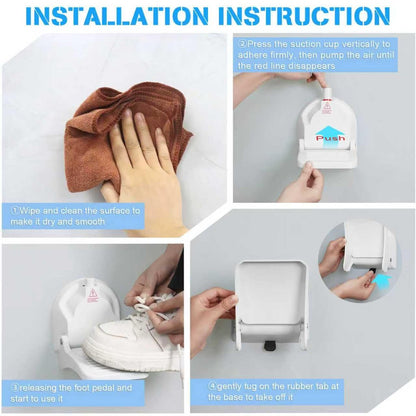 Foldable Shower Foot Rest with Suction Cup for Shaving Legs - Anti-Slip Shower Pedal for Pregnant Women & Back Pain Sufferers - Reduce Body Strain & Bending Over Avelisse