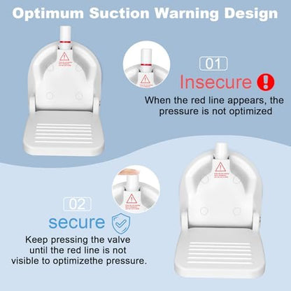 Foldable Shower Foot Rest with Suction Cup for Shaving Legs - Anti-Slip Shower Pedal for Pregnant Women & Back Pain Sufferers - Reduce Body Strain & Bending Over Avelisse
