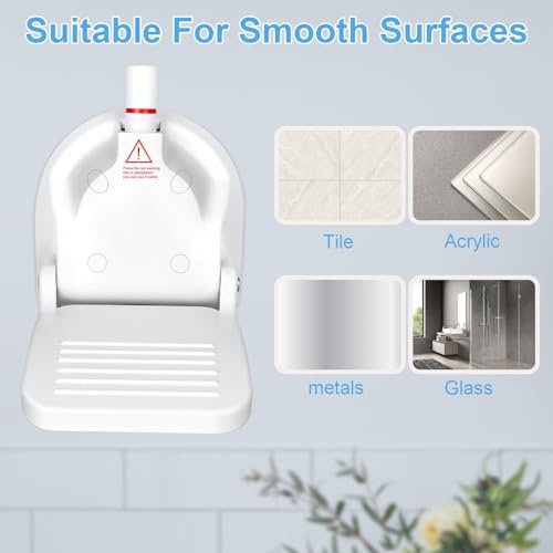 Foldable Shower Foot Rest with Suction Cup for Shaving Legs - Anti-Slip Shower Pedal for Pregnant Women & Back Pain Sufferers - Reduce Body Strain & Bending Over Avelisse
