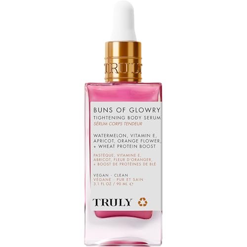 Truly Beauty Buns of Glowry Glow & Tighten Serum – Skin Tightening & Cellulite Cream for Thighs and Buns, Fast Absorbing Butt Enhancement Lotion (3.1 oz) Avelisse