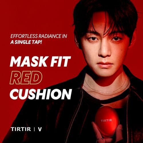 TIRTIR Mask Fit Red Cushion Foundation – Full Coverage, Weightless, Satin Glow Finish – 47N Ebony, 0.63 Fl Oz - görsel 4