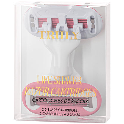 Truly Beauty Magnetic Razor Heads (2-Pack) – Double-Blade Refill Cartridges for Signature Razor Handle, Pivoting Head with Gel Bars, Snap-In Design
