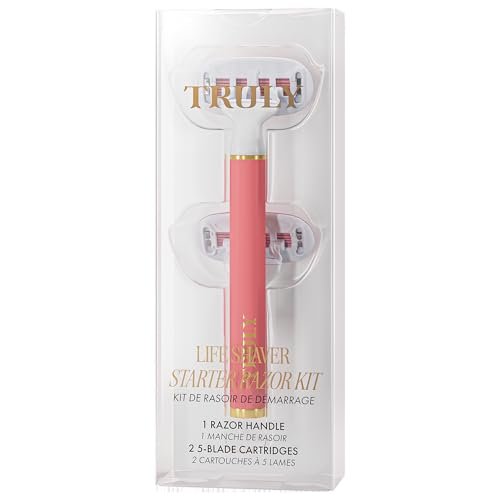 Truly Life Shaver Razor – Best Razor for Sensitive Skin with 5 Blades, Aloe & Shea Butter Infused Gel Bars, Pivoting Head & Flex-Grip Handle for Smooth, Irritation-Free Shave Avelisse