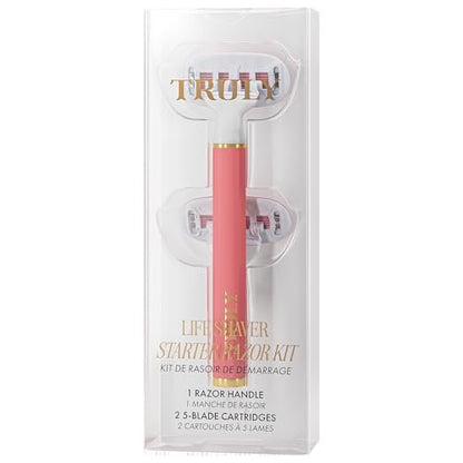 Truly Life Shaver Razor – Best Razor for Sensitive Skin with 5 Blades, Aloe & Shea Butter Infused Gel Bars, Pivoting Head & Flex-Grip Handle for Smooth, Irritation-Free Shave Avelisse