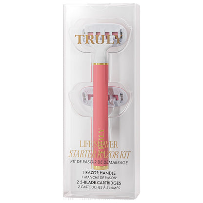 Truly Life Shaver Razor – Best Razor for Sensitive Skin with 5 Blades, Aloe & Shea Butter Infused Gel Bars, Pivoting Head & Flex-Grip Handle for Smooth, Irritation-Free Shave Avelisse