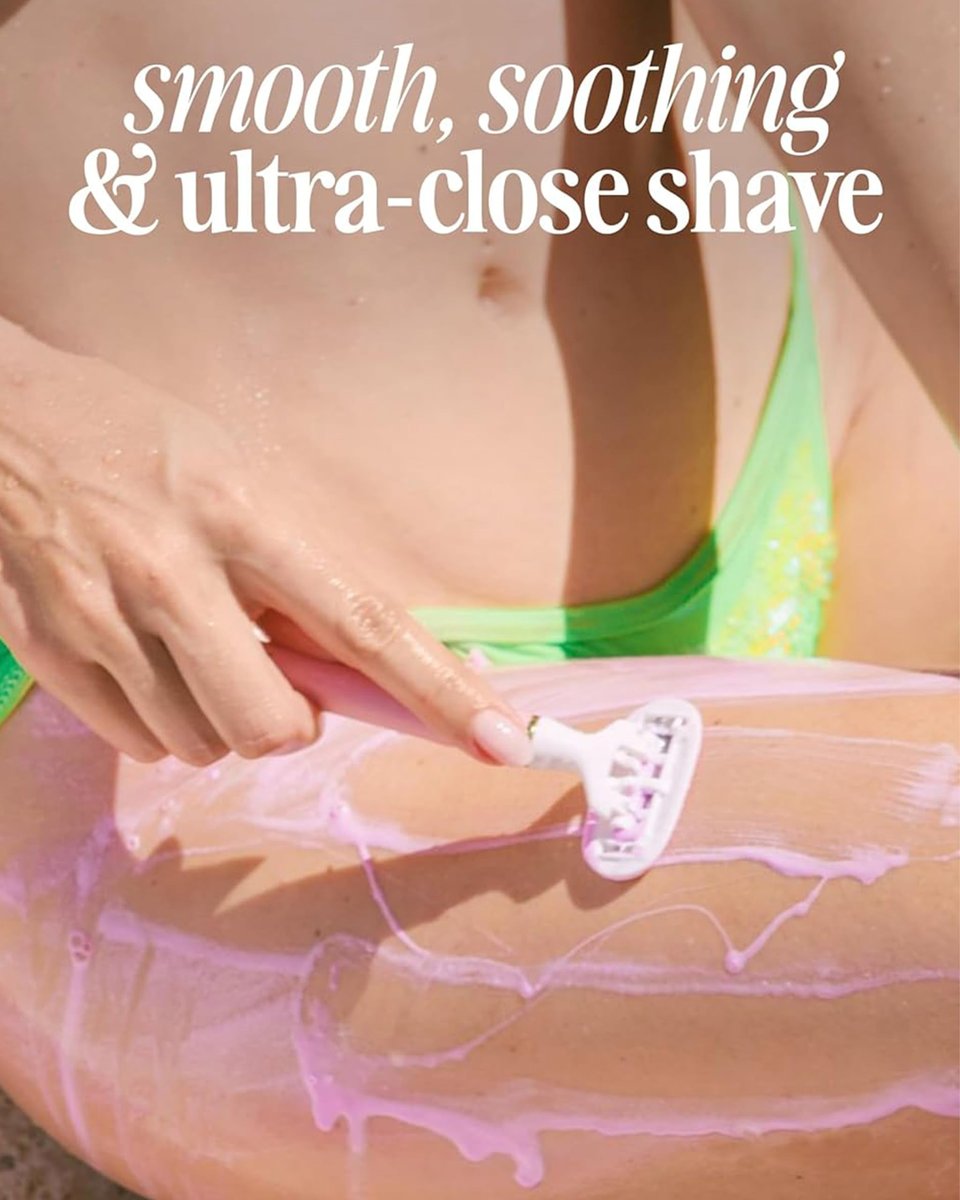 Truly Life Shaver Razor – Best Razor for Sensitive Skin with 5 Blades, Aloe & Shea Butter Infused Gel Bars, Pivoting Head & Flex-Grip Handle for Smooth, Irritation-Free Shave Avelisse