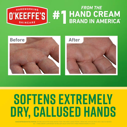 O'Keeffe's Working Hands Intense Renewal Hand Cream with Urea, 3 oz Tube – Softens & Smooths Extremely Dry, Callused Hands