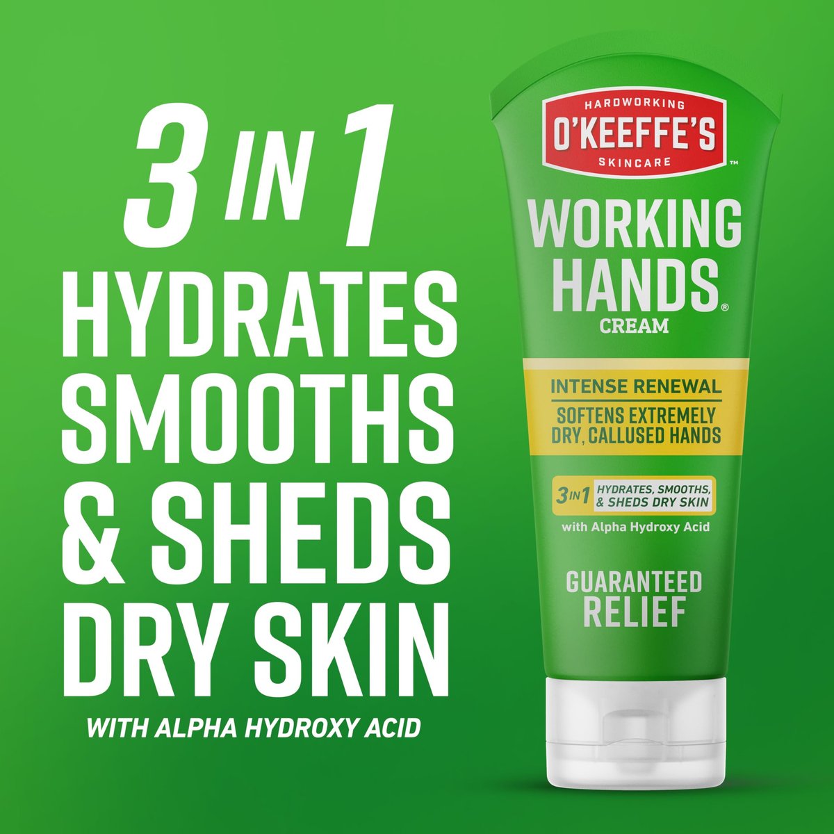 O'Keeffe's Working Hands Intense Renewal Hand Cream with Urea, 3 oz Tube – Softens & Smooths Extremely Dry, Callused Hands - görsel 5