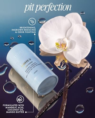 Truly Beauty Coco Cloud Deodorant – Aluminum-Free with Coconut Oil & Mandelic Acid for Odor, Ingrown Hairs & Discoloration (3 oz, Coconut Vanilla Scent) Avelisse
