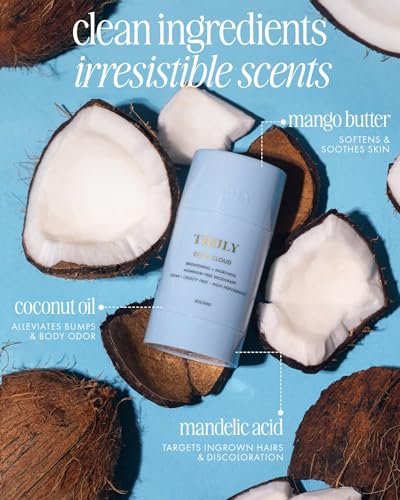 Truly Beauty Coco Cloud Deodorant – Aluminum-Free with Coconut Oil & Mandelic Acid for Odor, Ingrown Hairs & Discoloration (3 oz, Coconut Vanilla Scent) Avelisse