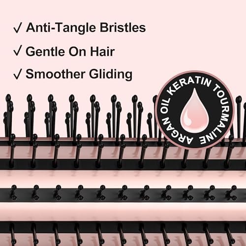 Farery Thermal Brush 5 Adjustable Temps, 1.5 Inch Hot Curling Brush for Big Bouncy Curls, Non-Blowing Heated Round Brush, Ceramic Curling Wand for Medium & Long Hair, Dual Voltage for Travel Avelisse
