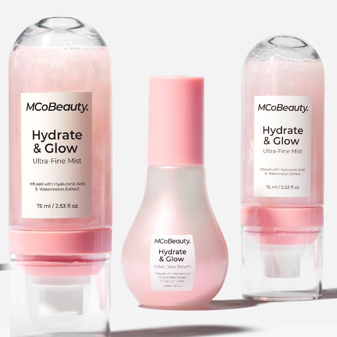 MCoBeauty Hydrate & Glow Ultra Fine Mist - Hydrating Face & Body Spray with Hyaluronic Acid, Watermelon Extract & Aloe Vera - Vegan & Cruelty Free - görsel 5