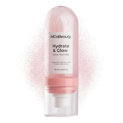 MCoBeauty Hydrate & Glow Ultra Fine Mist - Hydrating Face & Body Spray with Hyaluronic Acid, Watermelon Extract & Aloe Vera - Vegan & Cruelty Free