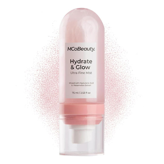 MCoBeauty Hydrate & Glow Ultra Fine Mist - Hydrating Face & Body Spray with Hyaluronic Acid, Watermelon Extract & Aloe Vera - Vegan & Cruelty Free