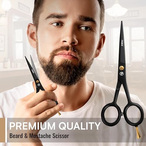 Fabix 5" Professional Beard Mustache Scissors with Comb Set – Precision Grooming Kit for Facial Hair - görsel 12