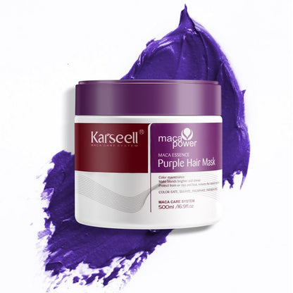 Karseell Purple Hair Mask 16.9 oz - Color Depositing & Toning Treatment for Blonde, Silver, Gray Hair Avelisse