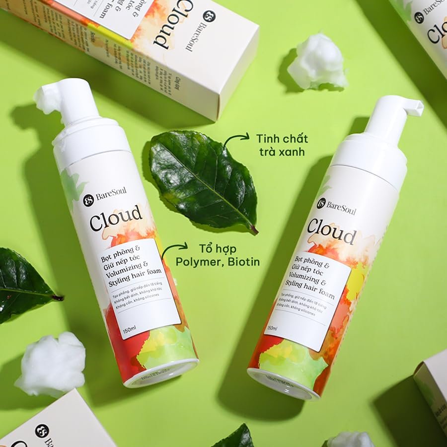 BareSoul Cloud Styling Hair Foam 150ml – Volumizing Hair Foam for Long-Lasting Style - görsel 9