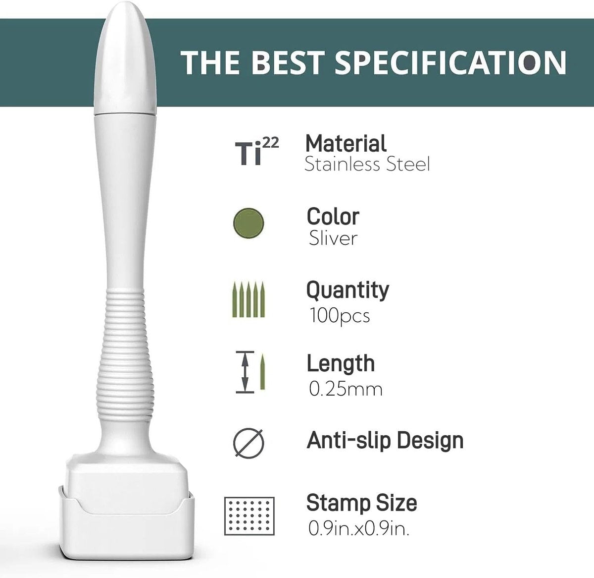 Derma Stamp for Hair & Beard Micro-exfoliating Tool - Dermastamp for Women and Men - görsel 5