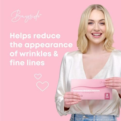 Bayside Forehead Wrinkle Patches | Non-Invasive Reusable Skin Care Solution for Fine Lines & Wrinkles | Pack of 2 Avelisse