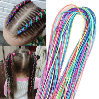 Mixed Gradient Synthetic Hair Fiber Braid Hair Accessory Kit - 40 Pieces, 90cm Long for DIY African Braids