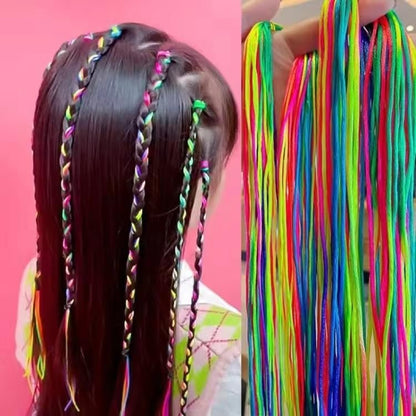 Mixed Gradient Synthetic Hair Fiber Braid Hair Accessory Kit - 40 Pieces, 90cm Long for DIY African Braids