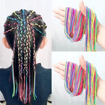 Mixed Gradient Synthetic Hair Fiber Braid Hair Accessory Kit - 40 Pieces, 90cm Long for DIY African Braids