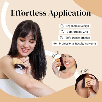 Keshima Self Tanner Brush – Large Kabuki Tan Applicator for Face and Body, Smooth & Even Coverage