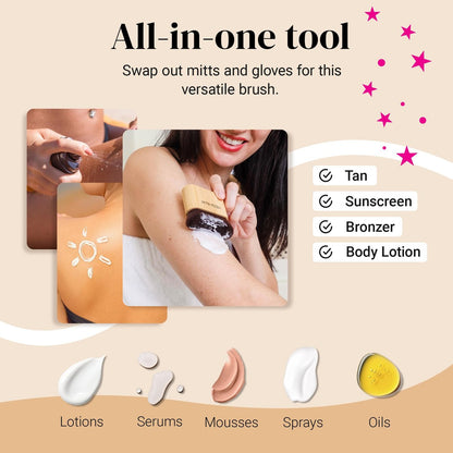 Keshima Self Tanner Brush – Large Kabuki Tan Applicator for Face and Body, Smooth & Even Coverage
