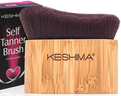 Keshima Self Tanner Brush – Large Kabuki Tan Applicator for Face and Body, Smooth & Even Coverage