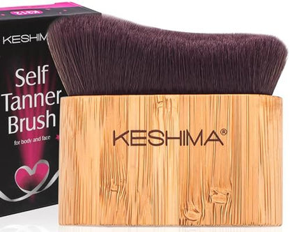 Keshima Self Tanner Brush – Large Kabuki Tan Applicator for Face and Body, Smooth & Even Coverage