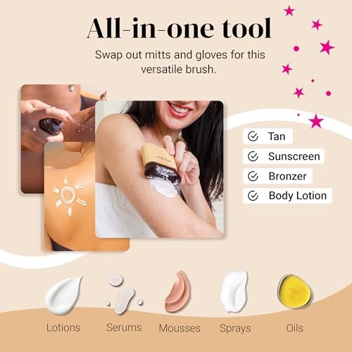 Keshima Self Tanner Brush – Large Kabuki Tan Applicator for Face and Body, Smooth & Even Coverage - görsel 10