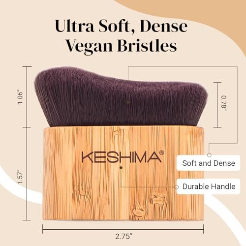 Keshima Self Tanner Brush – Large Kabuki Tan Applicator for Face and Body, Smooth & Even Coverage - görsel 4
