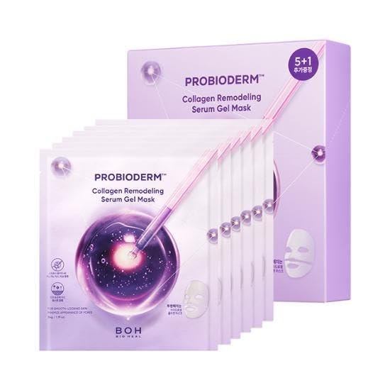BIOHEAL BOH PROBIODERM™ Collagen Remodeling Serum Gel Mask – 6 Pack Hydrogel Masks with Collagen Capsules for Firmness & Pore Refinement - görsel 1