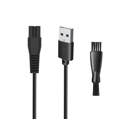 5V USB Charger Cord for Brightup FK-8688T/FK-8788T Beard Trimmer – 3.3ft Power Cord with Cleaning Brush Avelisse