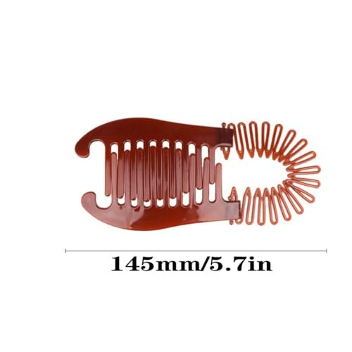 3-Piece Colorful Elongated Interlocking Plastic Banana Clip Hair Combs for Women - Two-Sided Hair Combs Ponytail Clincher Hair Accessories - görsel 4