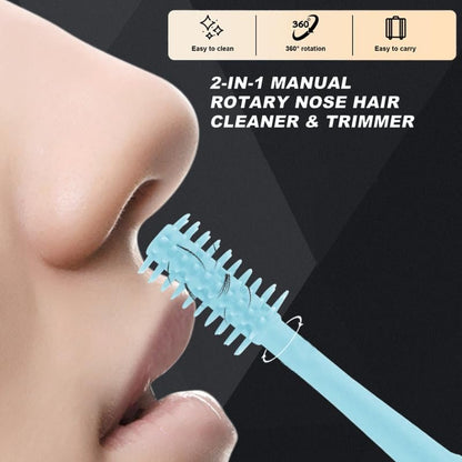 PSKZNSZ 5-Pack 2-in-1 Nasal Cutter - 360° Rotating Nose Trimmer for Women & Men, Double-Sided Nostril Hair Remover Tool (Cream Yellow)
