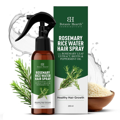 Botanic Hearth Rosemary Rice Water Spray for Hair Growth - Korean Scalp Detox & Hydrating Hair Treatment for Thinning, Anti-Itch & Anti-Flake, Sulfate & Paraben Free (6.8 fl oz) Avelisse