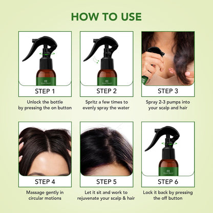 Botanic Hearth Rosemary Rice Water Spray for Hair Growth - Korean Scalp Detox & Hydrating Hair Treatment for Thinning, Anti-Itch & Anti-Flake, Sulfate & Paraben Free (6.8 fl oz) Avelisse