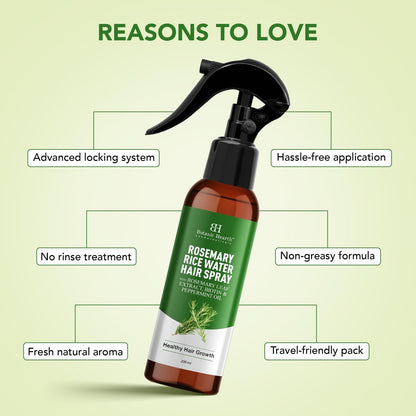 Botanic Hearth Rosemary Rice Water Spray for Hair Growth - Korean Scalp Detox & Hydrating Hair Treatment for Thinning, Anti-Itch & Anti-Flake, Sulfate & Paraben Free (6.8 fl oz) Avelisse