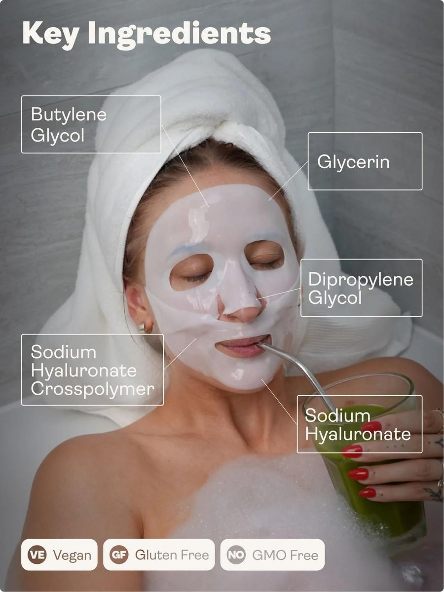 Youth & Earth Bio-Collagen Hyaluronic Acid Face Mask – Deep Hydration Gel Mask for Glass Skin, Elasticity & Firmness – Korean Skincare with Glycerin (5 Pack) Avelisse