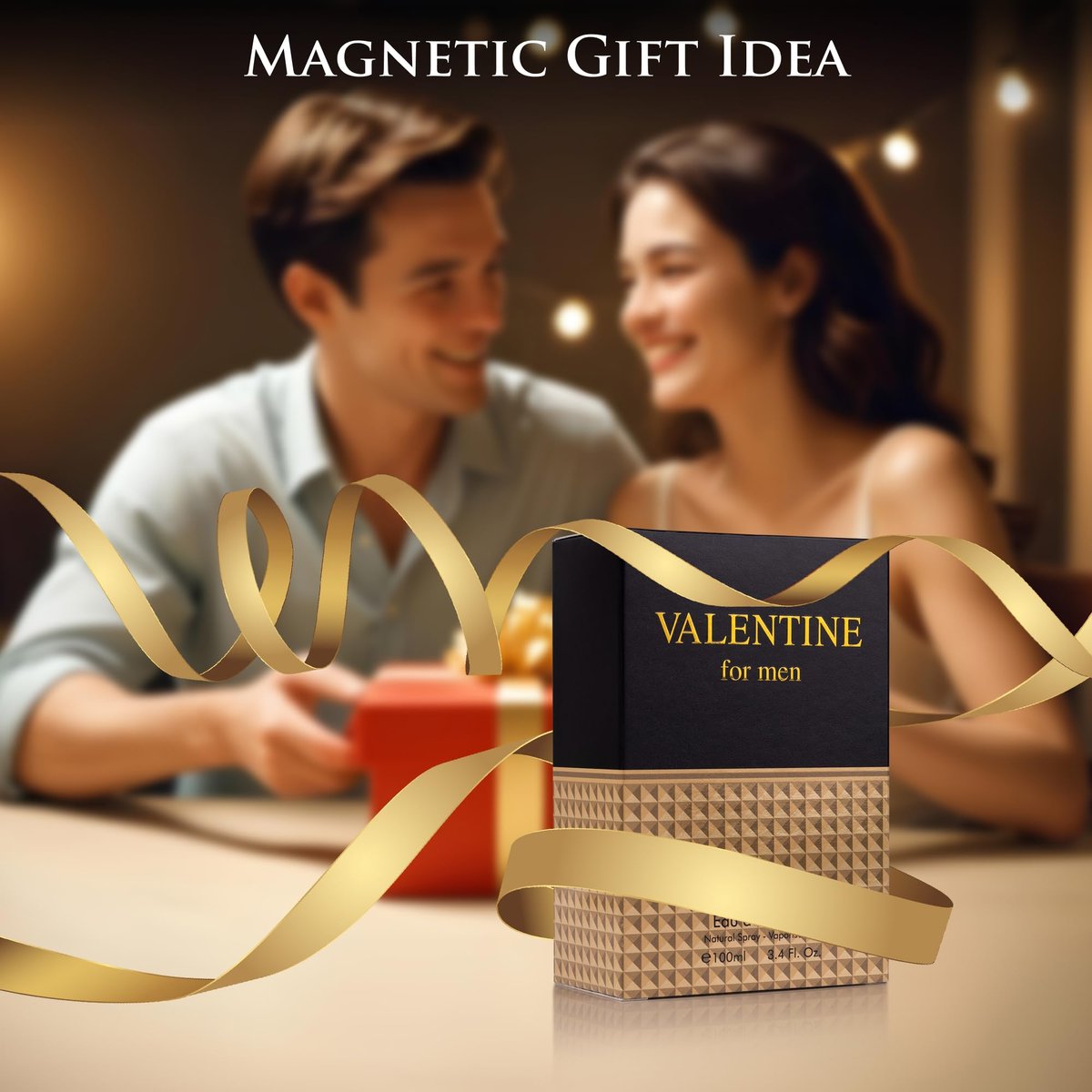 URBAN COLLECTION Valentine for Men Eau De Parfum – Woody & Gourmand Fragrance with Roasted Coffee Bean, Chocolate & Hazelnut – 3.4 Fl Oz Avelisse